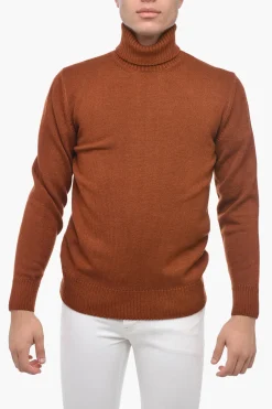 Sale Maglia a Collo Alto in Lana Vergine Uomo Maglieria