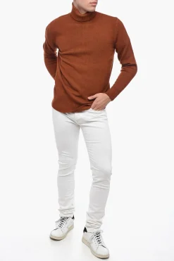 Sale Maglia a Collo Alto in Lana Vergine Uomo Maglieria