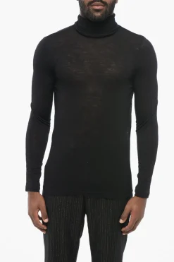 Maglia a Collo Alto in Lana Stretch Extrafine>Saint Laurent Sale