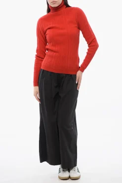 Maglia a Collo Alto in Misto Cashmere a Costine></noscript>Woolrich Discount