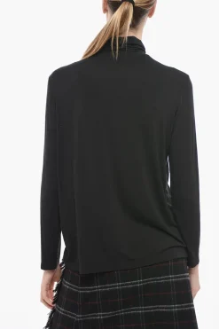 Maglia a Collo Alto in Misto Viscosa e Seta>Woolrich Outlet