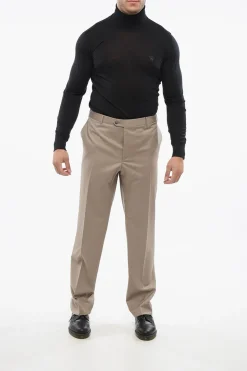 Online Maglia a Collo Alto in Misto Lana con Logo Uomo Maglieria