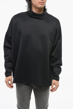 Sale Maglia a Collo Alto in Tessuto Tech Uomo Maglieria