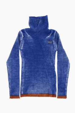 Sale Maglia a Collo Alto KARIBELLE Effetto Delavè a Costine Abbigliamento