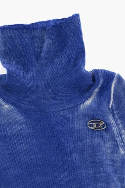 Sale Maglia a Collo Alto KARIBELLE Effetto Delavè a Costine Abbigliamento
