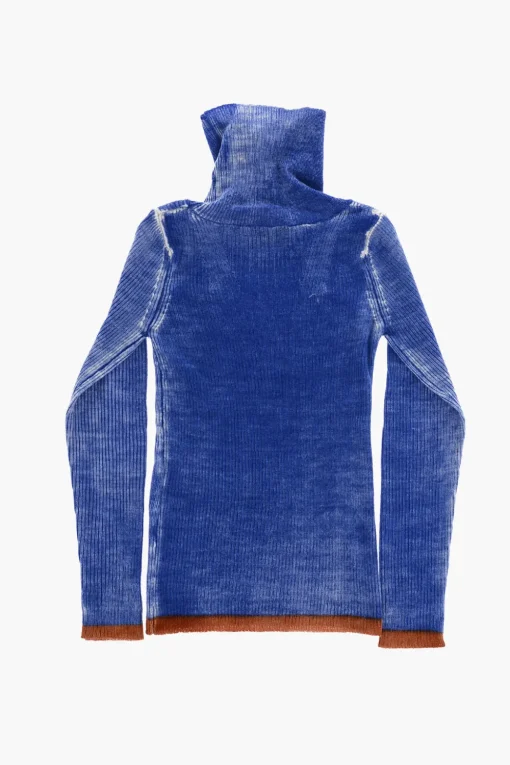 Sale Maglia a Collo Alto KARIBELLE Effetto Delavè a Costine Abbigliamento