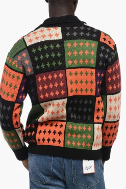 Discount Maglia a Fantasia con Chiusura Zip Uomo Maglieria
