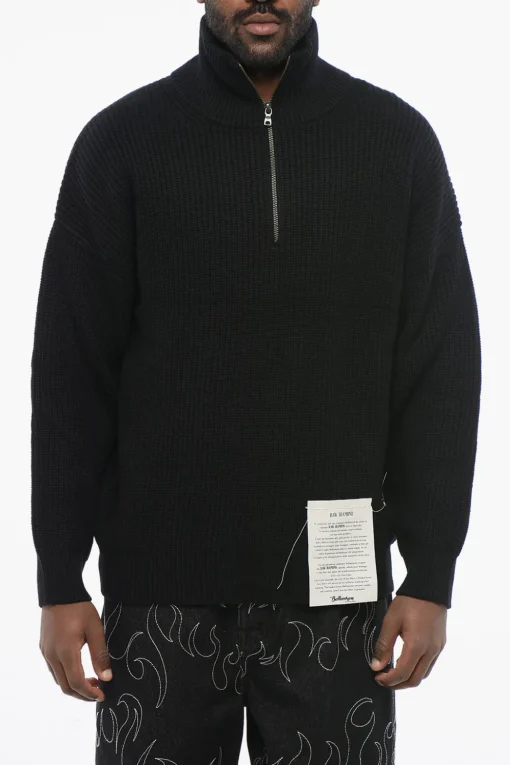 Maglia a Mezza Zip in Cashmere a Tinta Unita>Ballantyne New