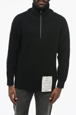Maglia a Mezza Zip in Cashmere a Tinta Unita></noscript>Ballantyne New