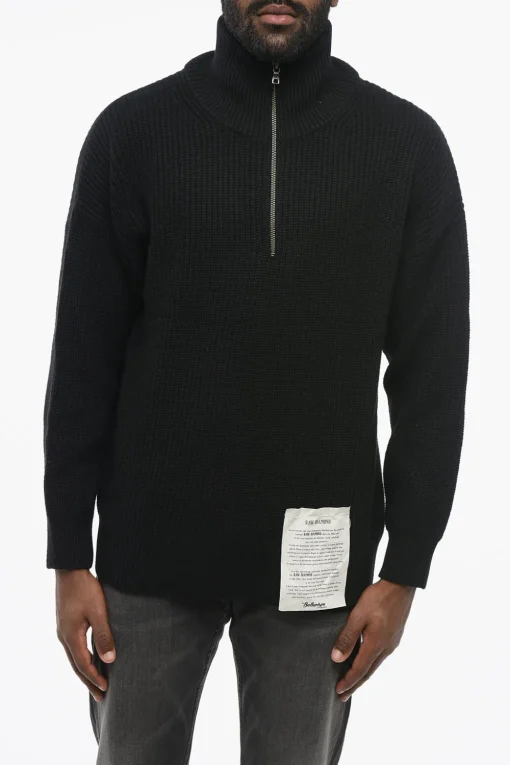Maglia a Mezza Zip in Cashmere a Tinta Unita>Ballantyne New
