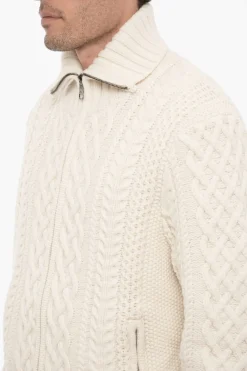 Maglia a Trecce in Lana con Due Tasche></noscript>Neil Barrett Fashion