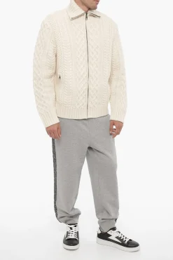 Maglia a Trecce in Lana con Due Tasche></noscript>Neil Barrett Fashion