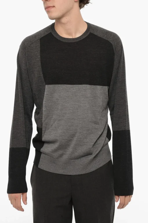 Best Maglia Bicolore in Lana Uomo Maglieria
