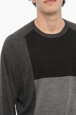 Best Maglia Bicolore in Lana Uomo Maglieria