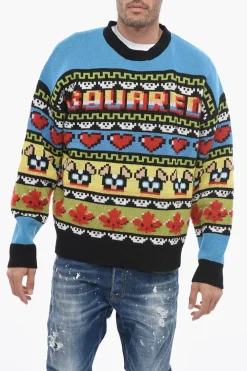 Maglia CIRO in Misto Mohair con Ricamo Grafico>Dsquared2 New