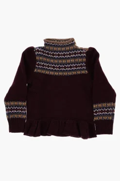 Maglia Collo Alto in Lana con Volant>Polo Ralph Lauren Kids Outlet
