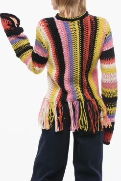 Maglia Crochet Multicolor con Fondo Frangiato>Chloe Best