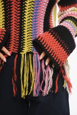 Maglia Crochet Multicolor con Fondo Frangiato></noscript>Chloe Best