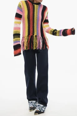Maglia Crochet Multicolor con Fondo Frangiato></noscript>Chloe Best