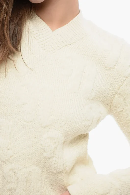 Maglia DIAN in Lana con Scollo a V>Nanushka Fashion