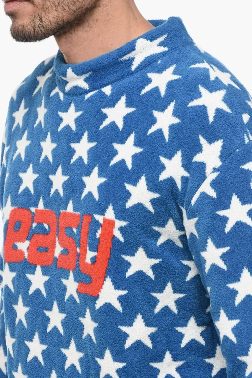 Online Maglia Gircollo UNISEX In Cotone Spugnato con Stelle All Over Donna Maglieria|Maglieria