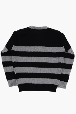 Clearance Maglia Girocollo a Righe Bicolore Bambino Abbigliamento