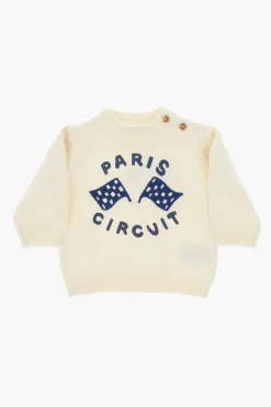 Maglia Girocollo ALMIRE in Cotone e Cashmere con Dettagli a Contrasto>Bonpoint Sale