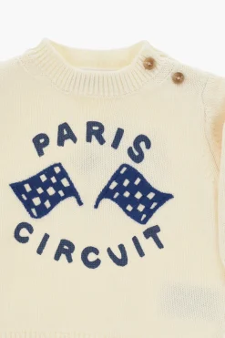 Maglia Girocollo ALMIRE in Cotone e Cashmere con Dettagli a Contrasto>Bonpoint Sale