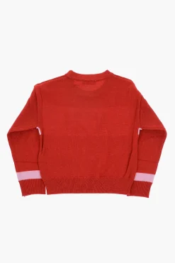 Maglia Girocollo Bicolore con Logo Ricamato></noscript>N.21 Kids Online