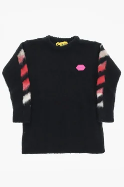 Hot Maglia Girocollo con Targhetta Logo Abbigliamento