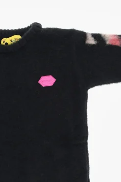 Hot Maglia Girocollo con Targhetta Logo Abbigliamento