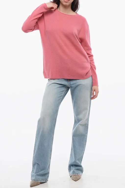 Clearance Maglia Girocollo in Cashmere Donna Maglieria