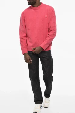 Fashion Maglia Girocollo in Cotone Spugnato Uomo Maglieria