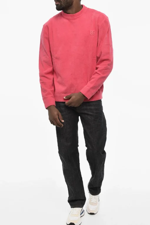 Fashion Maglia Girocollo in Cotone Spugnato Uomo Maglieria
