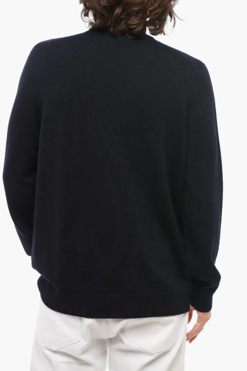 Maglia Girocollo in Lana Merino con Bordo a Coste>Drumohr Fashion