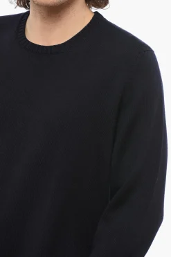 Maglia Girocollo in Lana Merino con Bordo a Coste></noscript>Drumohr Fashion