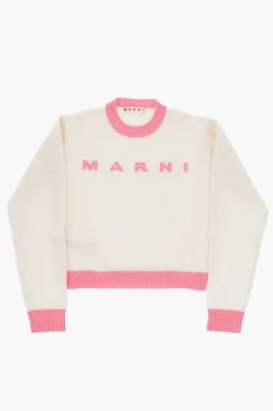 Clearance Maglia Girocollo in Lana e Cashmera Bicolore Abbigliamento