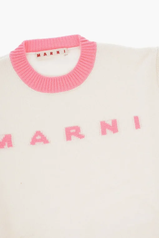 Clearance Maglia Girocollo in Lana e Cashmera Bicolore Abbigliamento