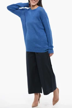 Discount Maglia Girocollo in Lino Donna Maglieria