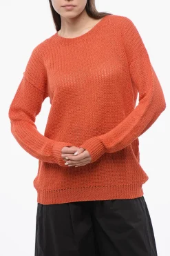 Outlet Maglia Girocollo in Lino Donna Maglieria