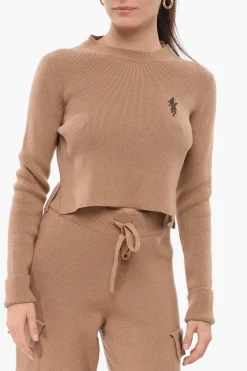 Outlet Maglia Girocollo in Misto Cashmere Donna Maglieria