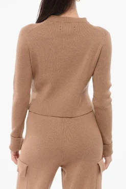 Outlet Maglia Girocollo in Misto Cashmere Donna Maglieria