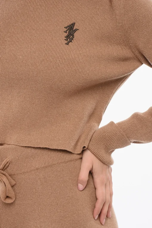 Outlet Maglia Girocollo in Misto Cashmere Donna Maglieria