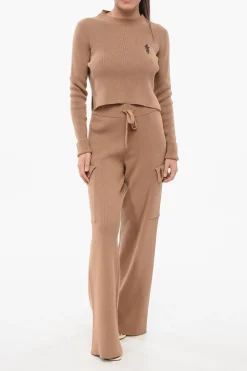 Outlet Maglia Girocollo in Misto Cashmere Donna Maglieria