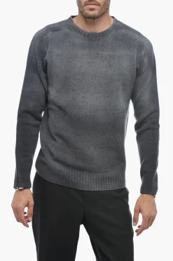 Maglia Girocollo in Misto Cashmere con Fondo Degradè>Altea Fashion