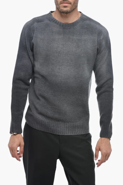 Maglia Girocollo in Misto Cashmere con Fondo Degradè>Altea Fashion