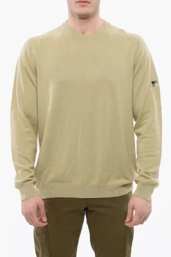Discount Maglia Girocollo In Misto Lino Uomo Maglieria