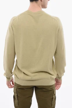 Discount Maglia Girocollo In Misto Lino Uomo Maglieria