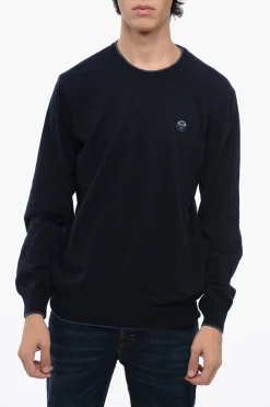 Maglia Girocollo in Misto Lana con Bordi a Contrasto>North Sails Fashion