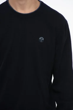 Maglia Girocollo in Misto Lana con Bordi a Contrasto></noscript>North Sails Fashion